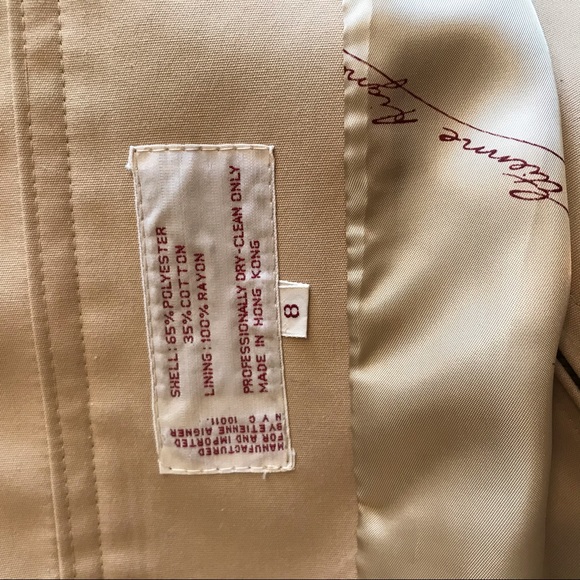 ETIENNE AIGNER Vintage Tan Jacket Size 8 EUC - Picture 8 of 10